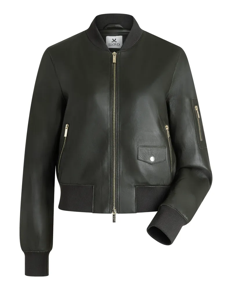 Lloyd Grün Glattleder | Damen Lederjacke Grün Grün