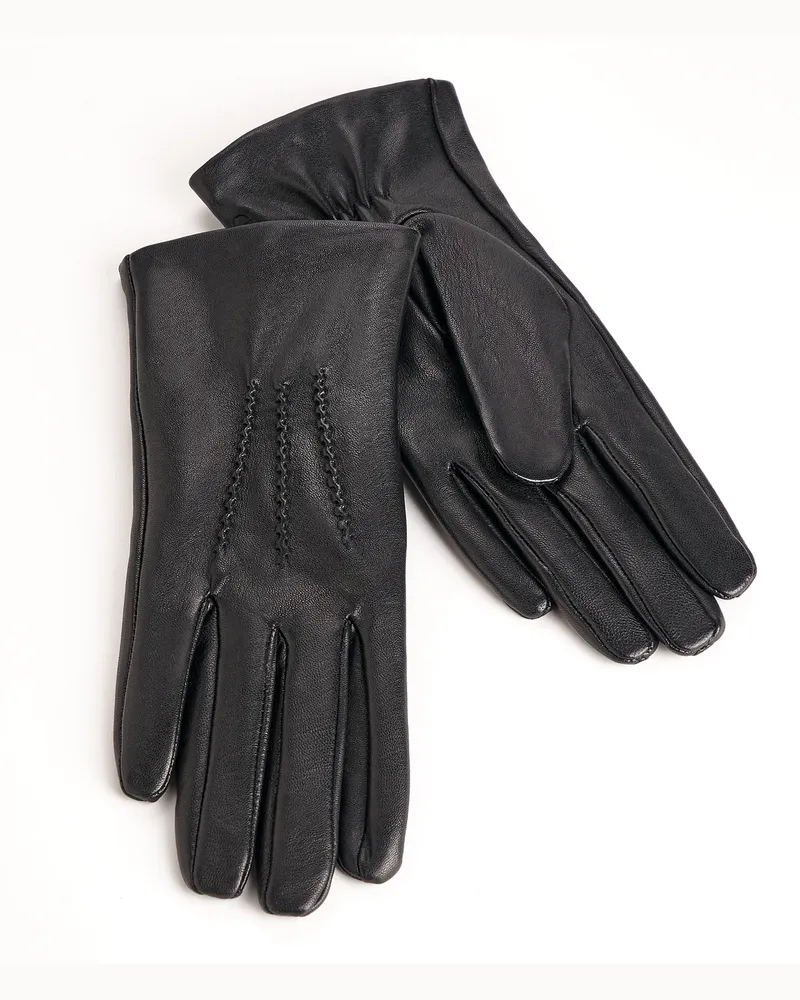 Lloyd Schwarz Glattleder | Damen Handschuhe Schwarz Schwarz
