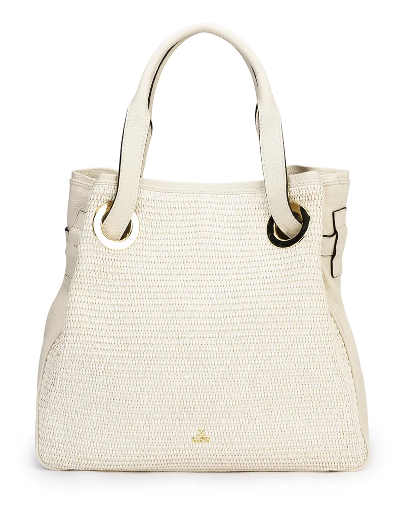 Lloyd Weiss Genarbtes Leder | Damen Shopper Bag Weiss Weiss