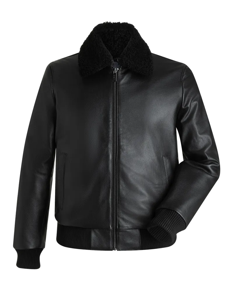 Lloyd Schwarz Glattleder | Blouson Schwarz
