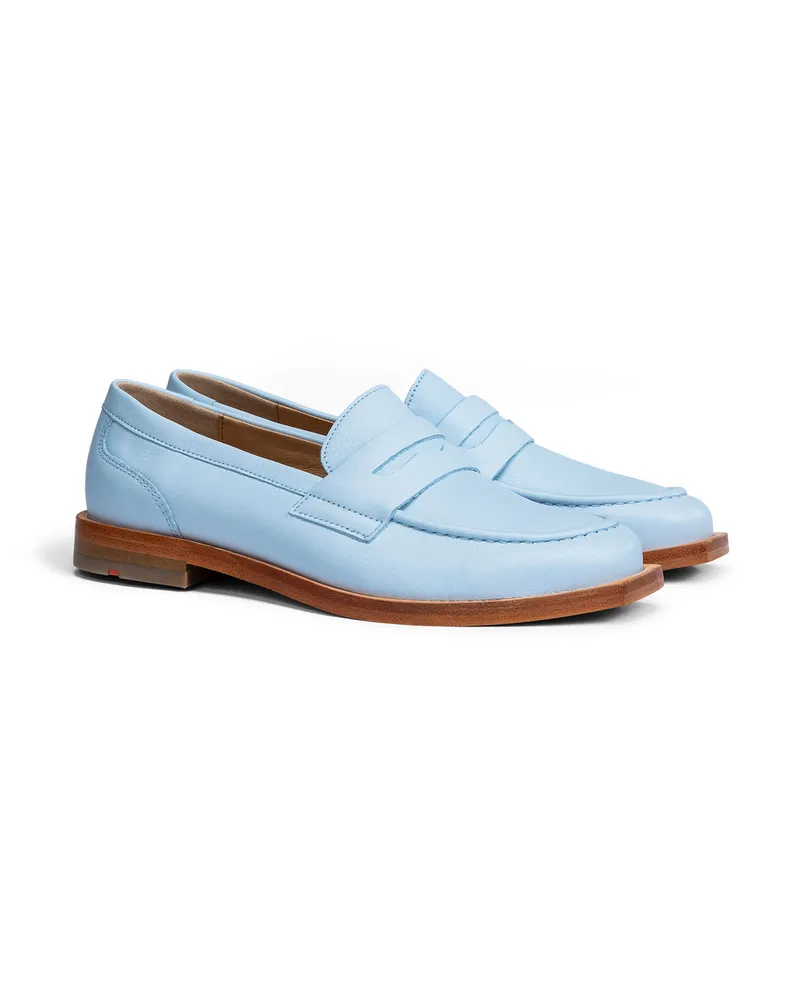 Lloyd Blau Glattleder | Damen Slipper Blau Blau