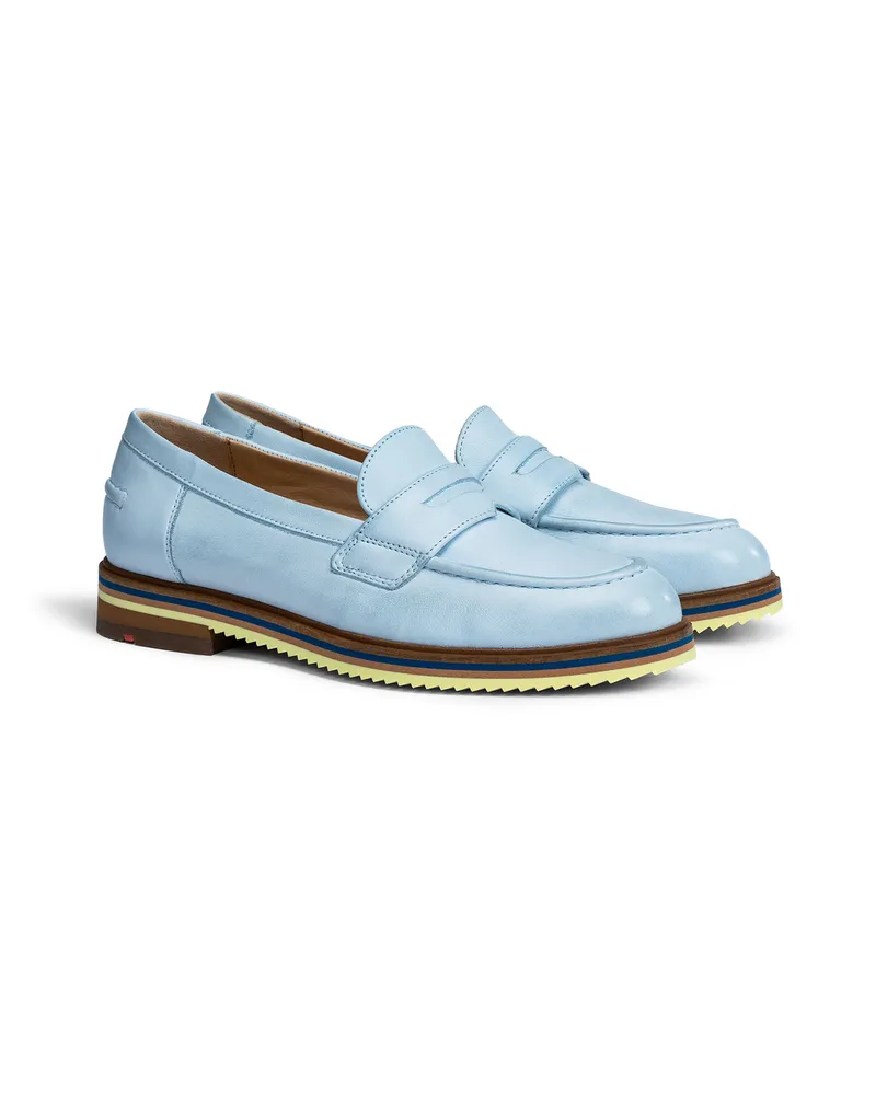 Lloyd Blau Glattleder | Damen Slipper Blau Blau