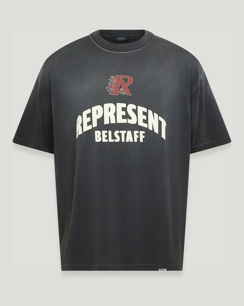 Belstaff X Represent T-shirt Mit Flammen-phönix-logo für Herren Cotton Jersey Schattengrau Schattengrau