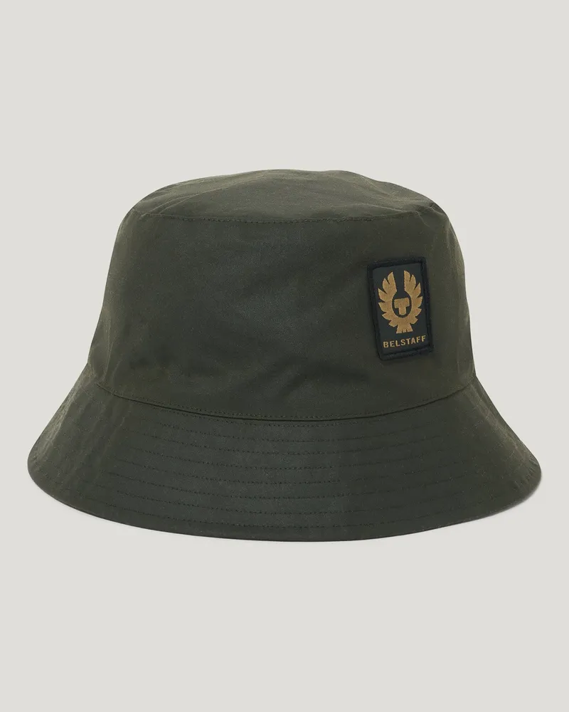 Belstaff Fischerhut Unisex's Waxed Cotton Grün S/M 