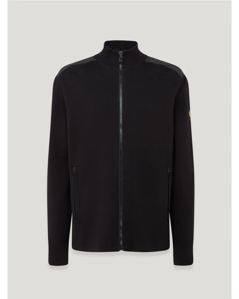 Belstaff Verge Cardigan Mit Reißverschluss für Herren Organic Cotton Schwarz Schwarz