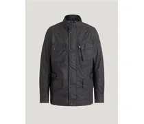 Stealth Crosby Motorradjacke Waxed Cotton Schwarz