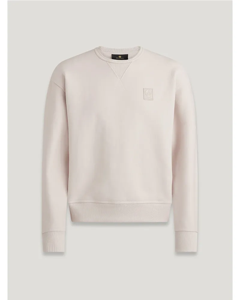 Belstaff Hockley Sweatshirt für Herren Heavyweight Cotton Fleece Mondstrahl Mondstrahl