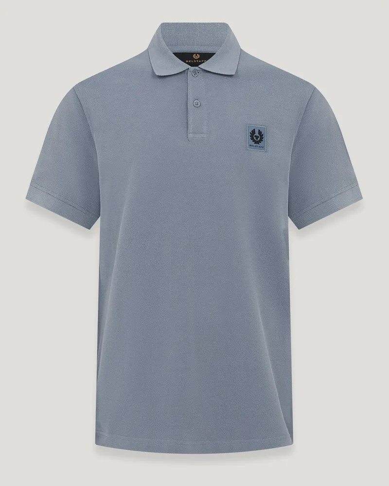 Belstaff Polohemd für Herren Cotton Pique Flintblau Flintblau