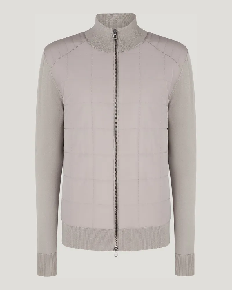 Belstaff Kelbrook Zip Cardigan für Herren Merino Wool Bimssteingrau Bimssteingrau