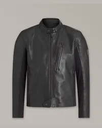 Belstaff Mistral Motorradjacke für Herren Aqua-Wax Leather  L Black