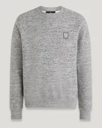 Belstaff Assembly Rundhals-sweatshirt für Herren Twisted Cotton Yarn Melange  M Grey