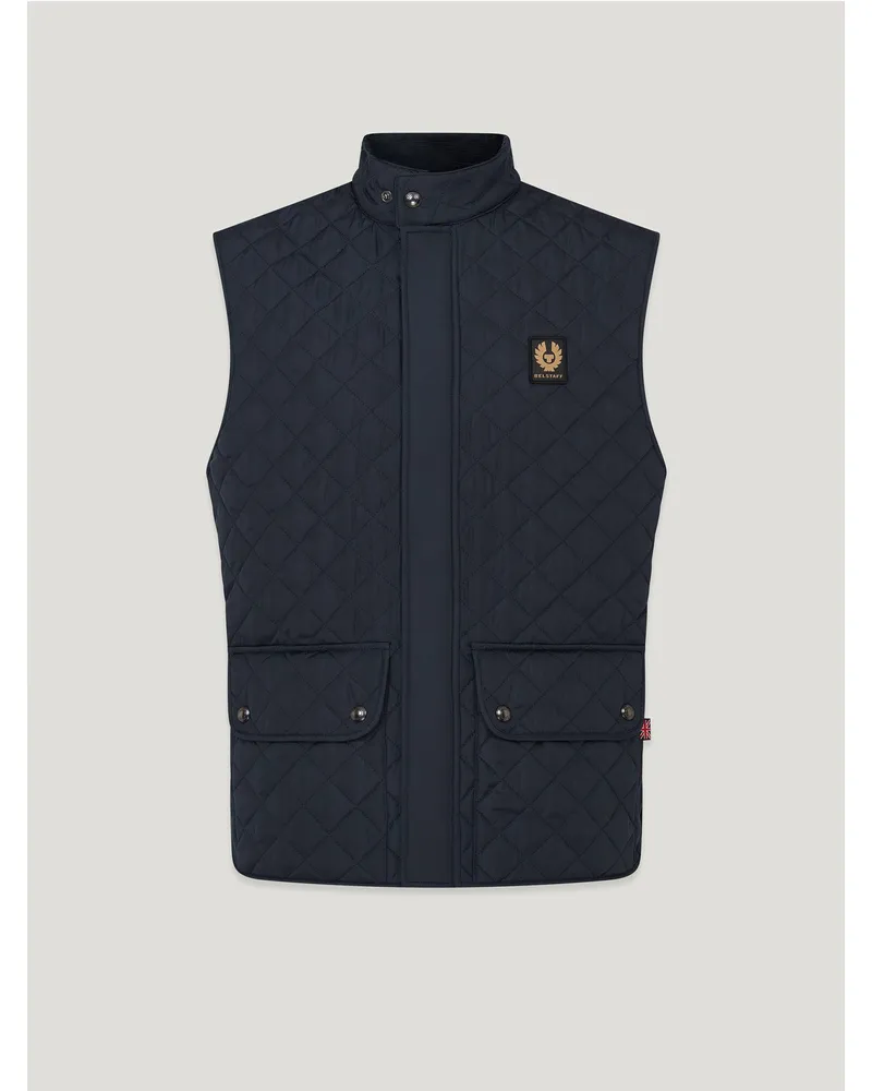 Belstaff Icon Steppweste für Herren Quilted Recycled Nylon Dunkles Tintenblau Dunkles