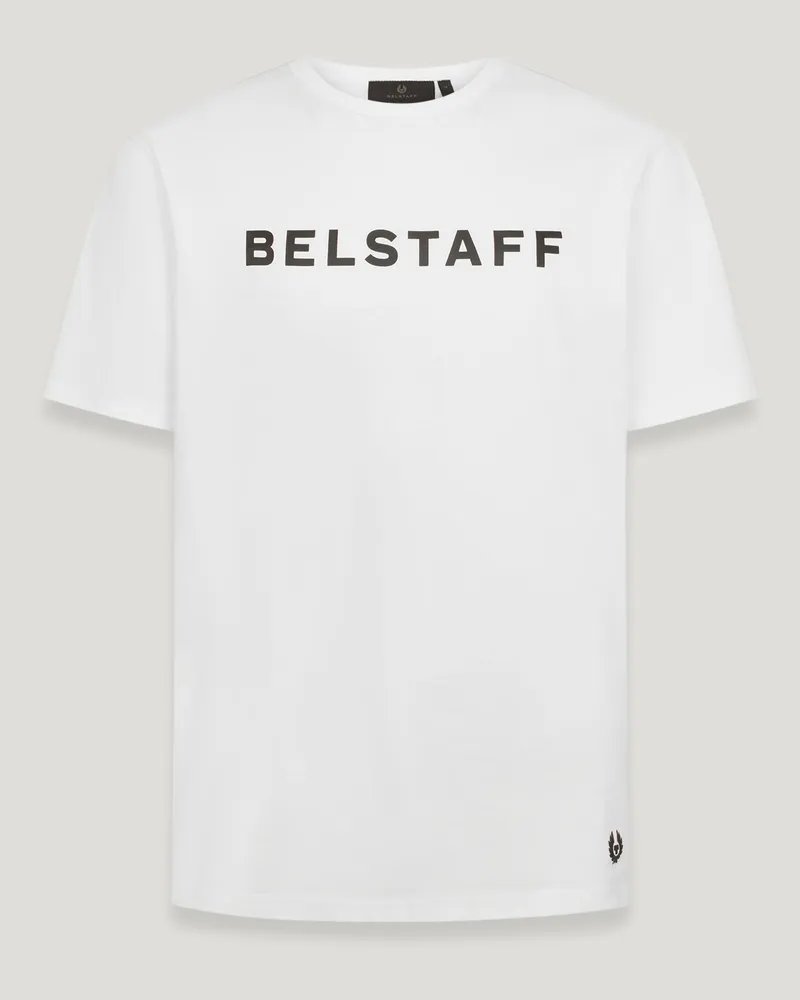 Belstaff Logo T-shirt für Herren Cotton Jersey Weiß 2XL 