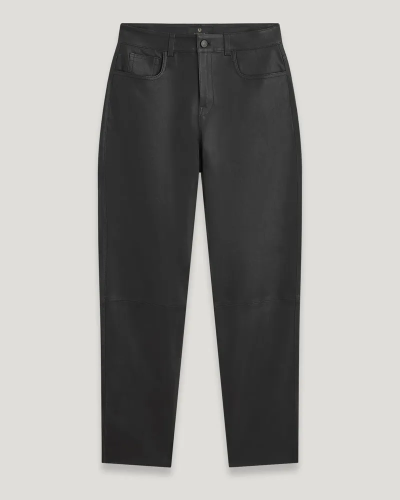 Belstaff Scandium Hose für Damen Stretch Nappa Schwarz Schwarz