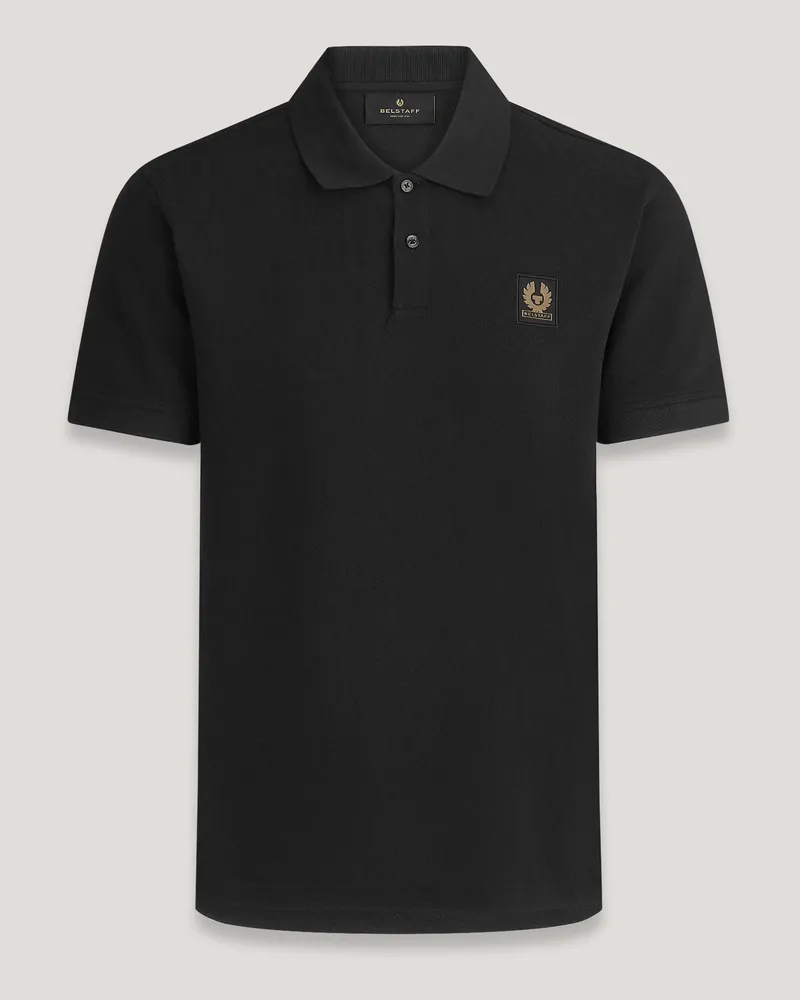 Belstaff Polohemd für Herren Cotton Pique Schwarz Schwarz