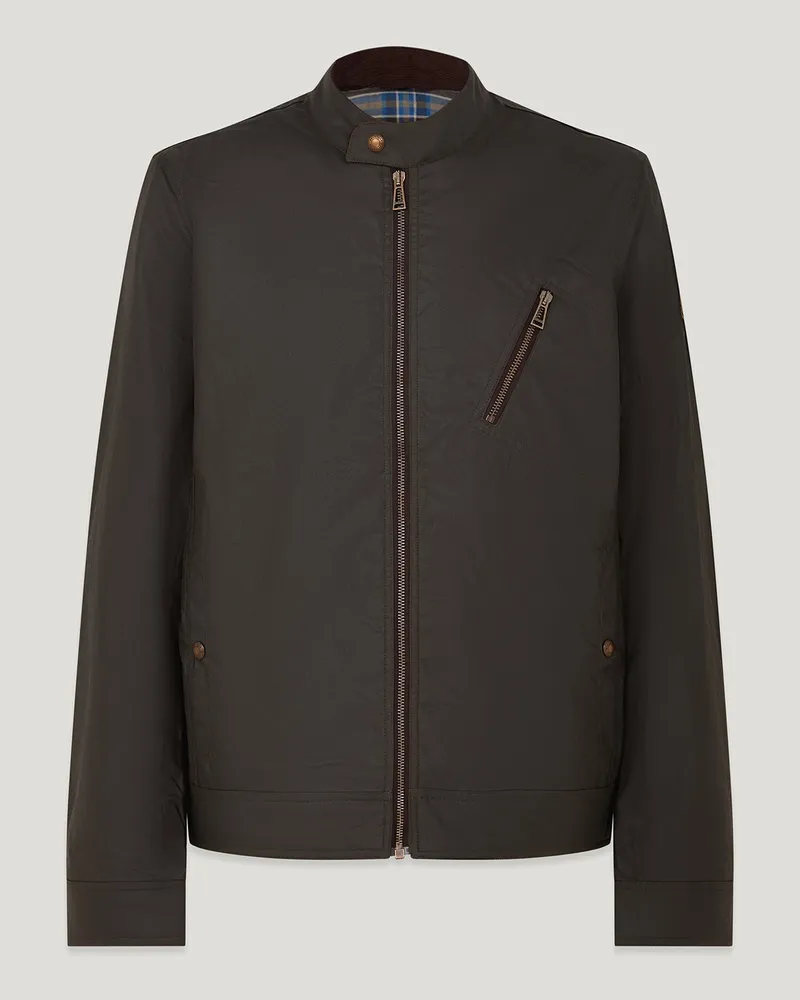 Belstaff Sideline Jacke für Herren Waxed Cotton Grün M 