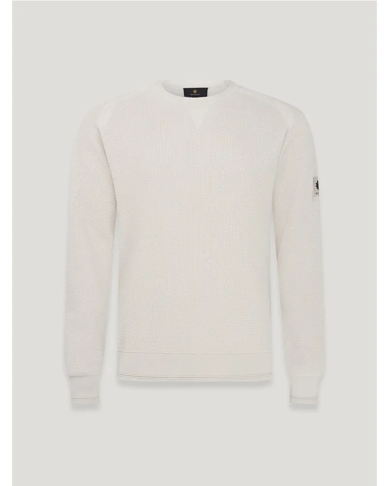 Belstaff Guide Rundhalspullover für Herren Organic Cotton Steinbeige Steinbeige