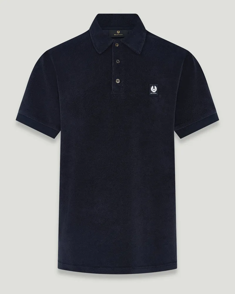 Belstaff Tether Polohemd für Herren Towelling Dunkles Tintenblau Dunkles