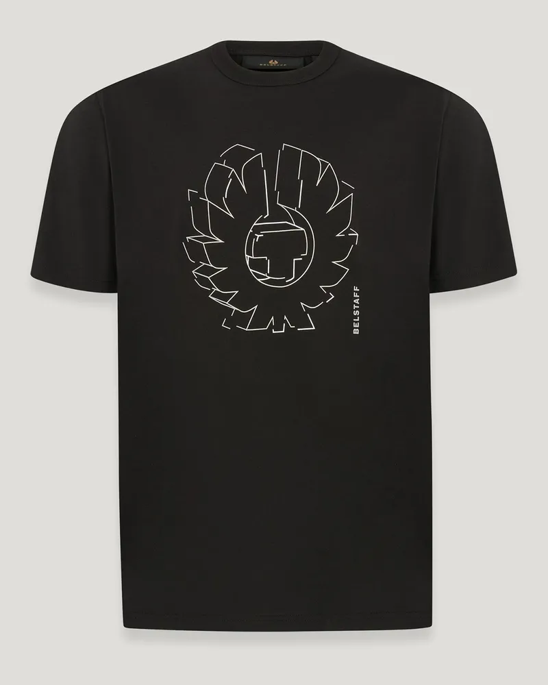 Belstaff Deconstructed Phoenix Grafik-t-shirt für Herren Cotton Jersey S Schwarz