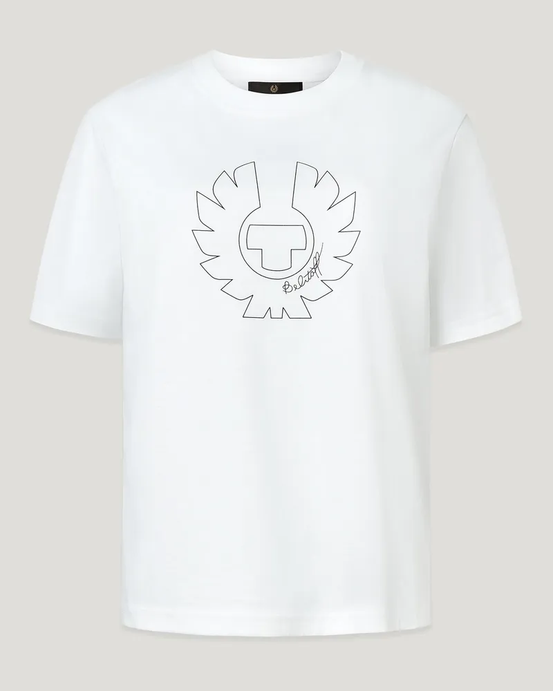 Belstaff Phoenix Grafik-t-shirt für Damen Cotton Jersey Weiß L 