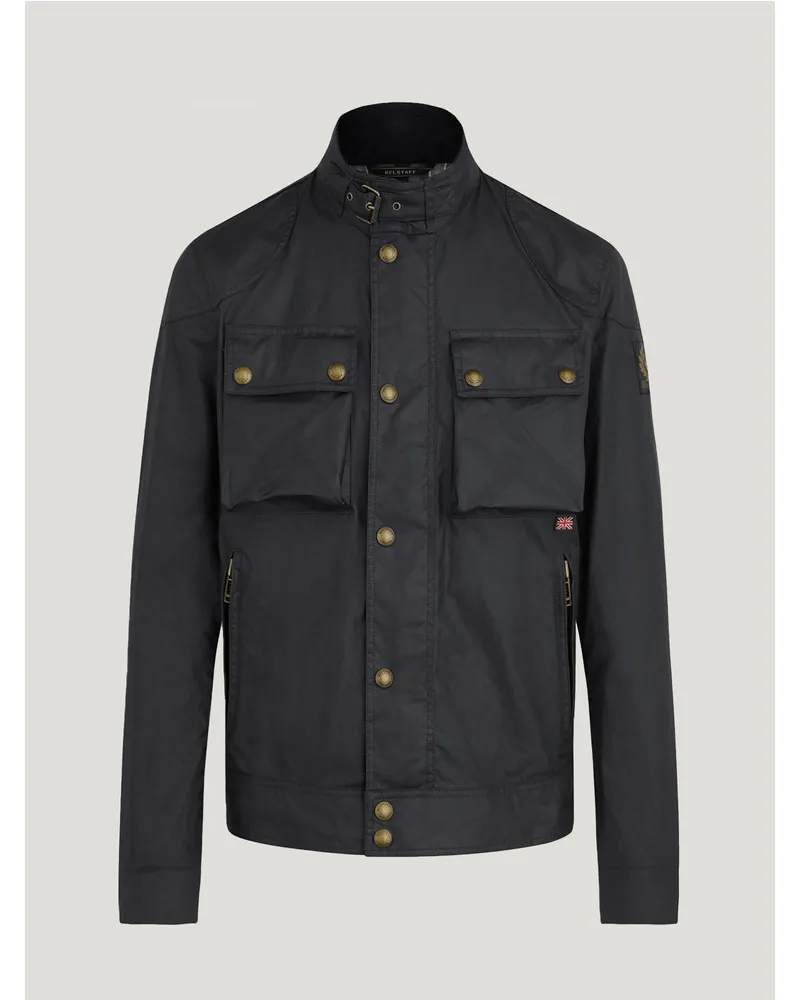 Belstaff Racemaster Jacke für Herren Waxed Cotton Schwarz Schwarz