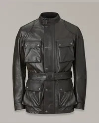 Belstaff Trialmaster Motorradjacke für Herren Hand Waxed Leather  S Antique