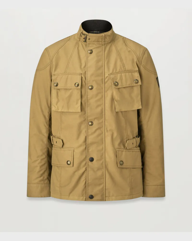 Belstaff Crosby Motorradjacke für Herren Waxed Cotton Sand Sandbraun