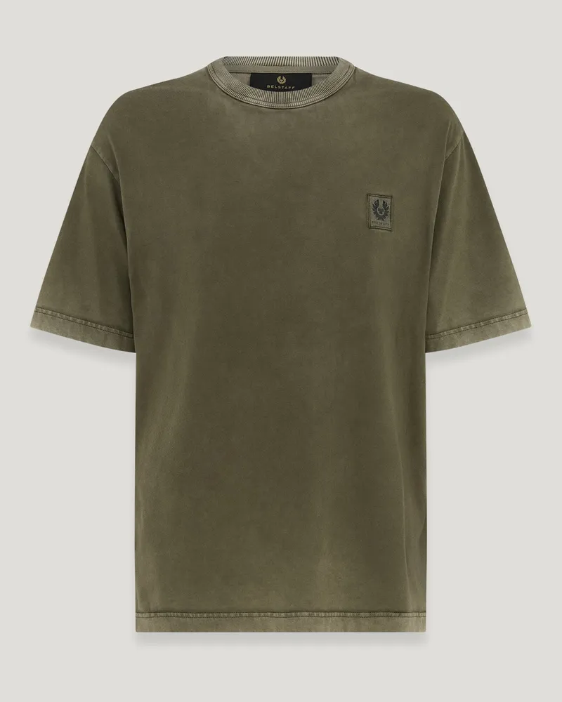 Belstaff Hockley T-shirt für Herren Negative Dye Jersey Militärgrün Militärgrün