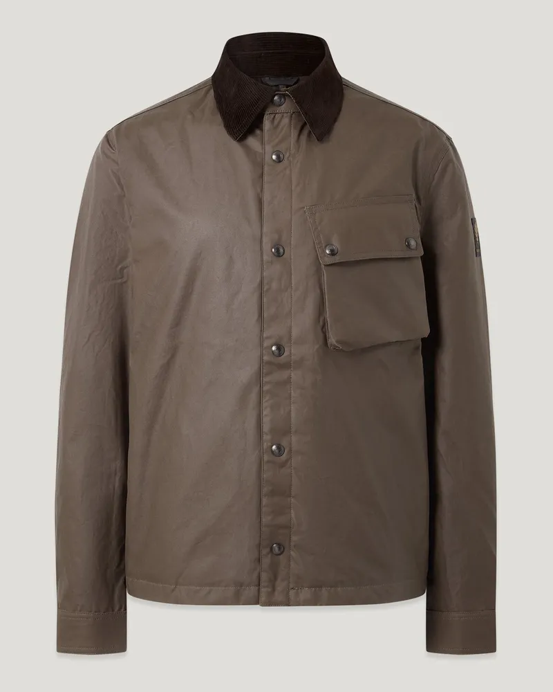 Belstaff Ground Jacke für Herren Waxed Cotton Dunkles Dunkelgrau S 