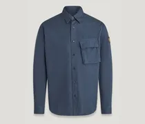 Scale Hemd für Herren Garment Dye Cotton Dunkles Dunkelblau