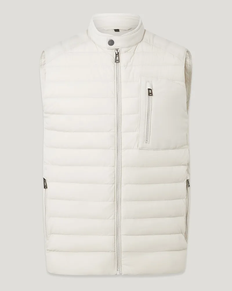 Belstaff Chassis Steppweste für Herren Lightweight Stretch Down Weiß 3XL 