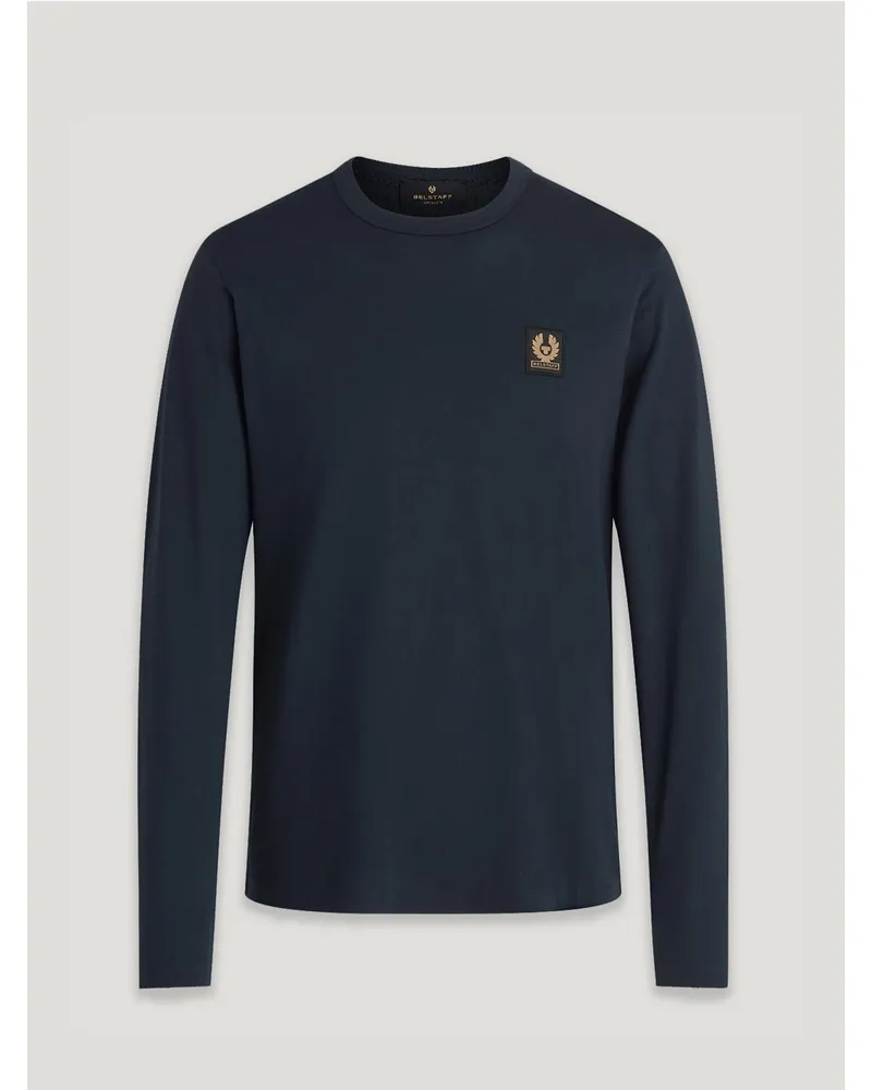 Belstaff Langarm-t-shirt für Herren Cotton Jersey Dunkles Tintenblau Dunkles