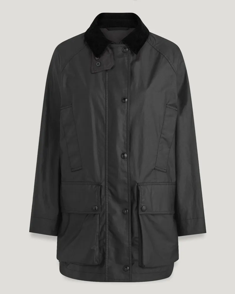 Belstaff Tonal Festival Jacke für Damen Waxed Cotton Schwarz Schwarz