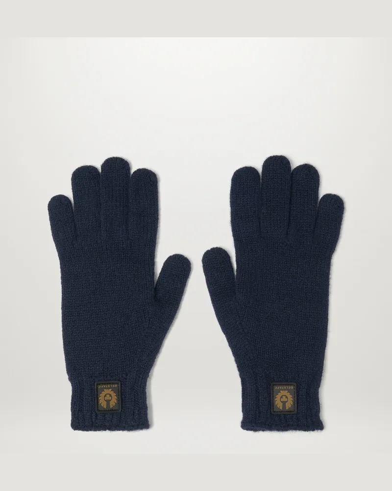 Belstaff Watch Handschuhe Lambswool Dunkles Marineblau Dunkles
