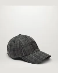 Belstaff Kappe Mit Phönix-logo Hollingworth Plaid Waxed Cotton Charcoal