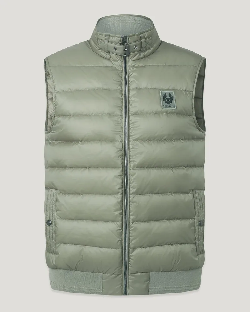 Belstaff Circuit Steppweste für Herren Down Filled Nylon Beige EU 50 