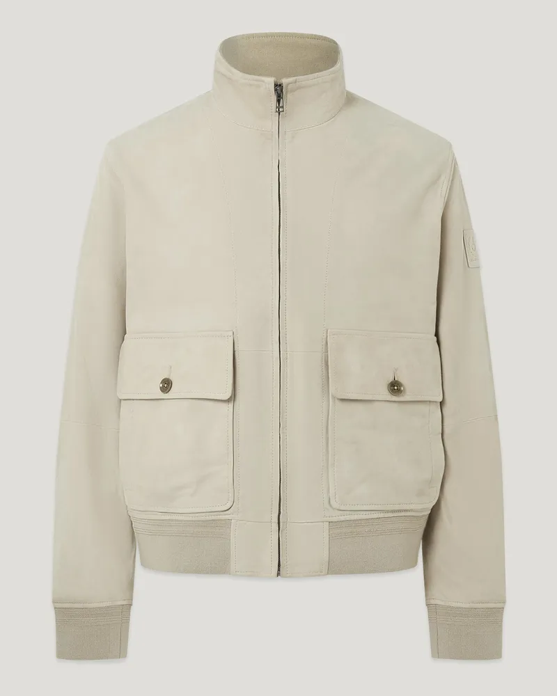 Belstaff Seaway Jacke für Herren Flyweight Suede Dunkelbraun M 