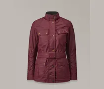 Trialmaster Motorradjacke für Damen Waxed Cotton Racing Red