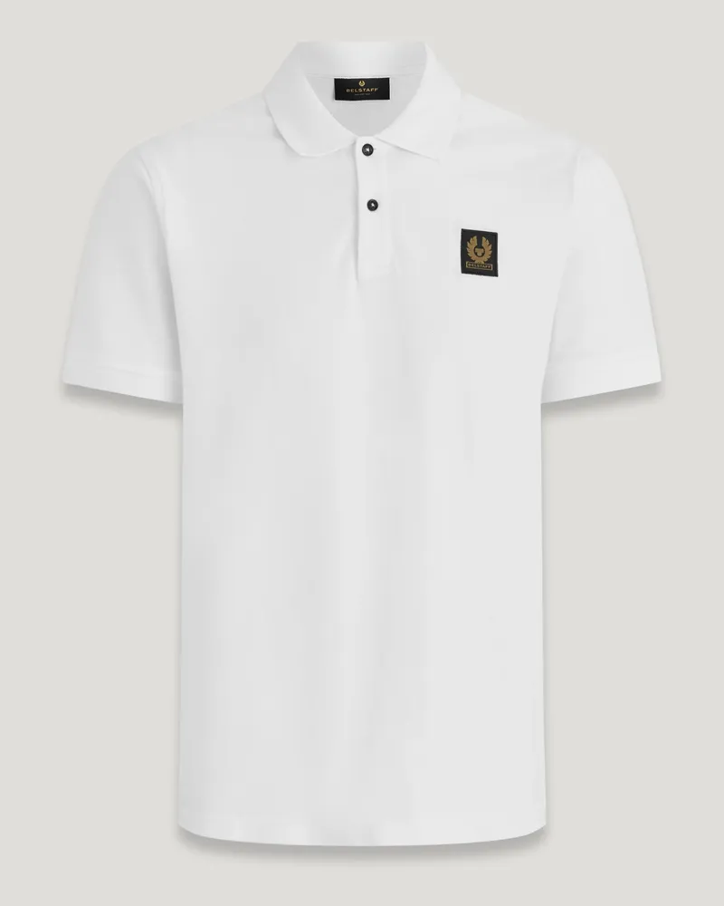 Belstaff Polohemd für Herren Cotton Pique Weiß Weiß