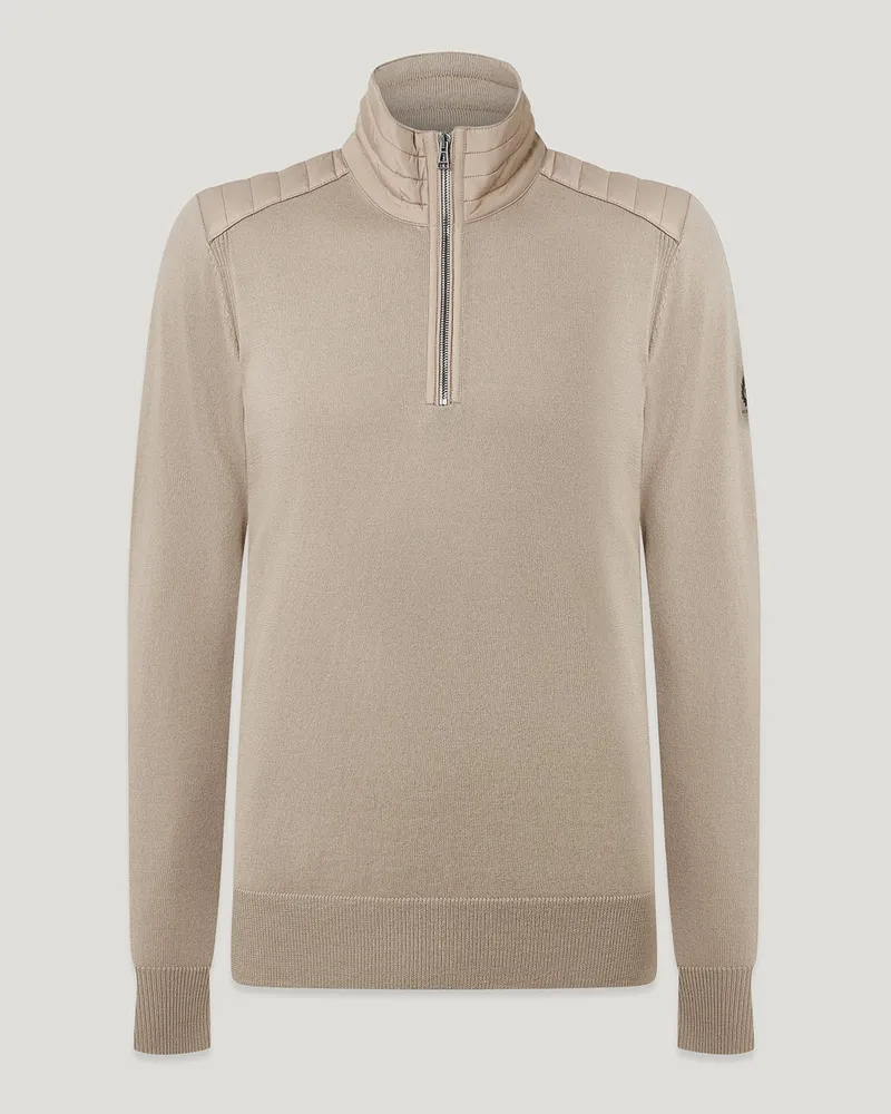 Belstaff Kilmington Troyer für Herren Merino Wool Dunkelbraun 3XL 