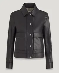 Belstaff Briar Bomberjacke für Damen Nubuck Leather Black