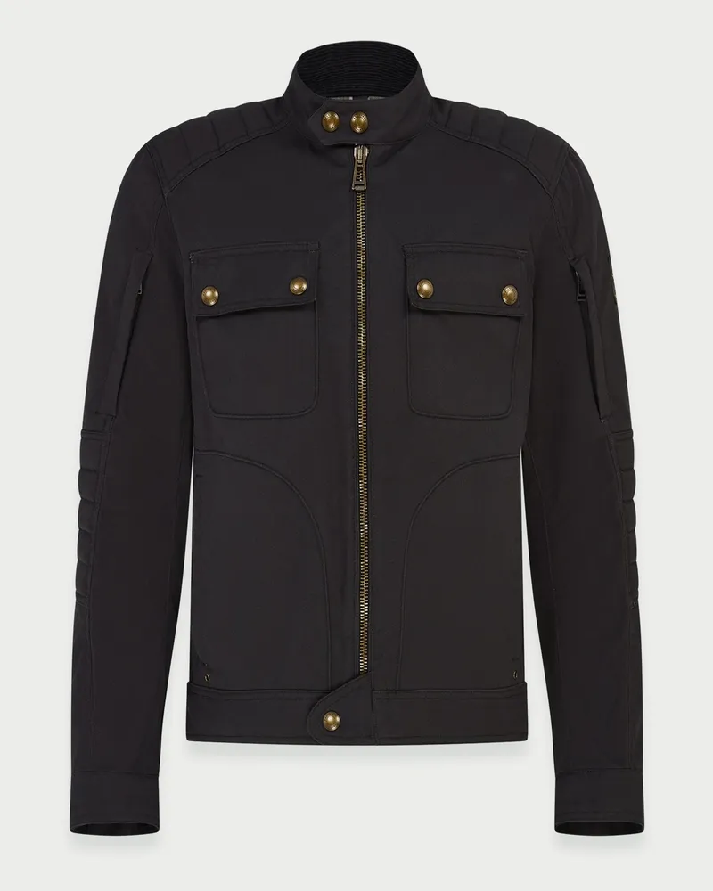 Belstaff Roberts Motorradjacke für Herren Cotton Mix Schwarz L 