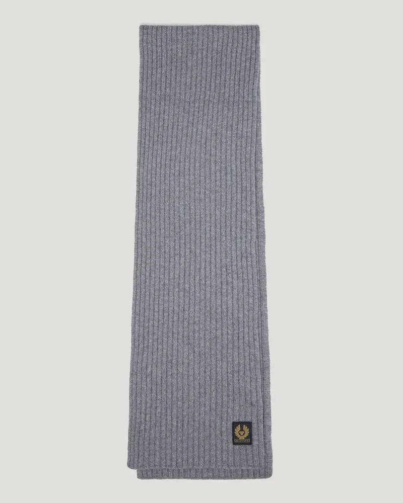 Belstaff Watch Schal für Herren Lambswool Meliertes Blassgrau Meliertes