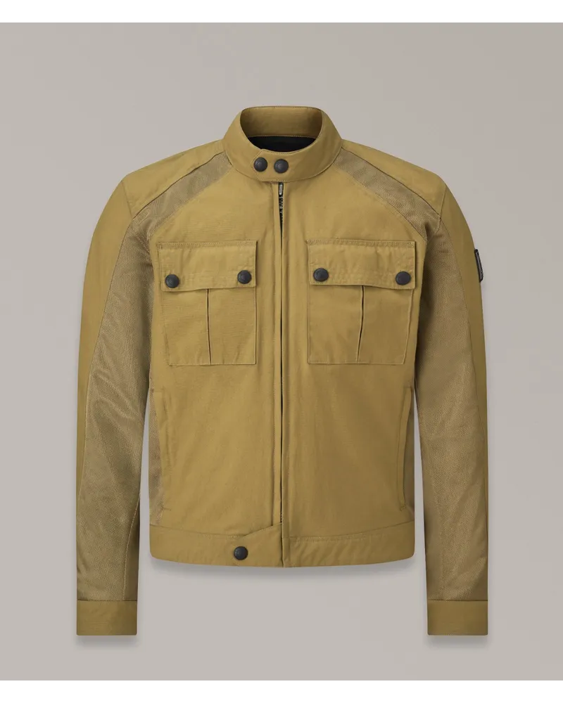 Belstaff Temple Motorradjacke für Herren Technical Nylon  Olive Belstaff