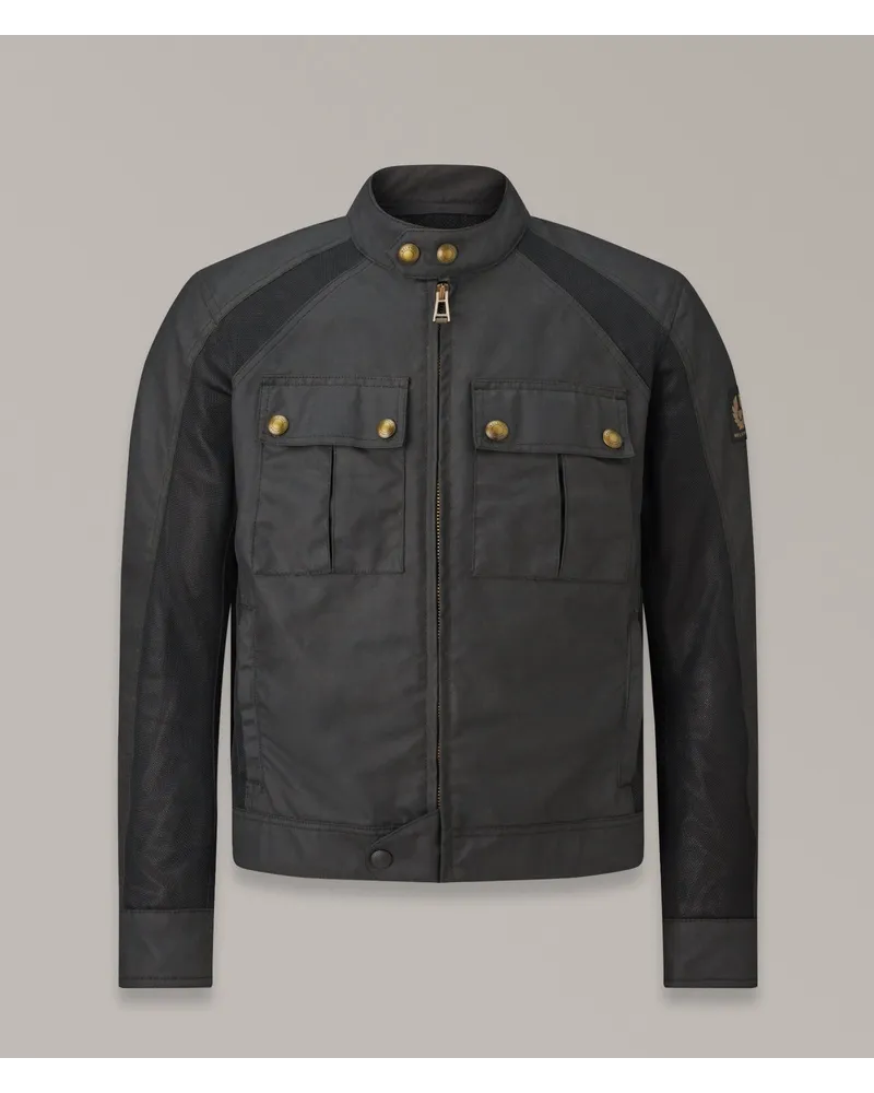 Belstaff Temple Jacke Aus Gewachster Baumwolle für Herren Waxed Cotton Black