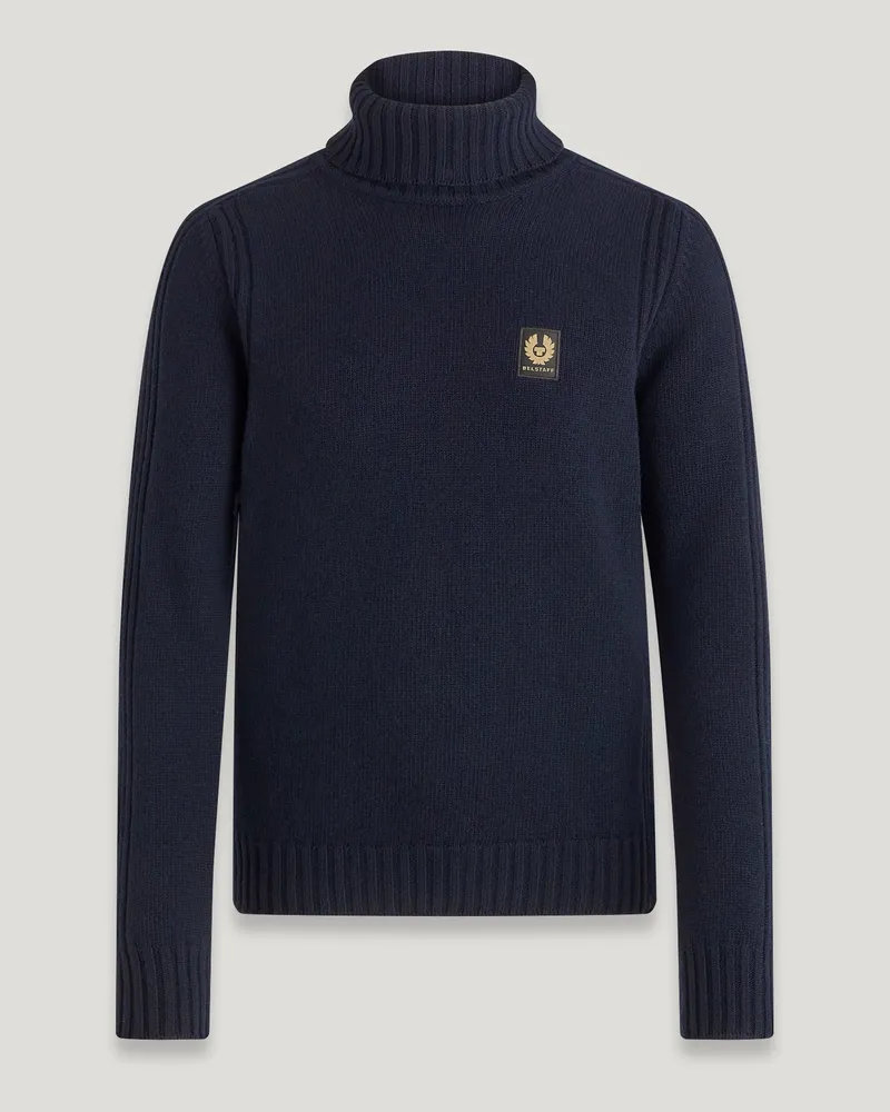 Belstaff Watch Rollkragenpullover für Herren Lambswool Dunkles Tintenblau Dunkles