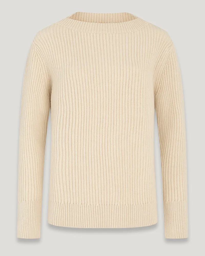Belstaff Docklands Rundhalspullover für Damen Wool Cashmere Blend Seilbeige Seilbeige
