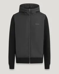 Belstaff Alloy Hoodie Mit Durchgehendem Reißverschluss für Herren Cotton Fleece Black