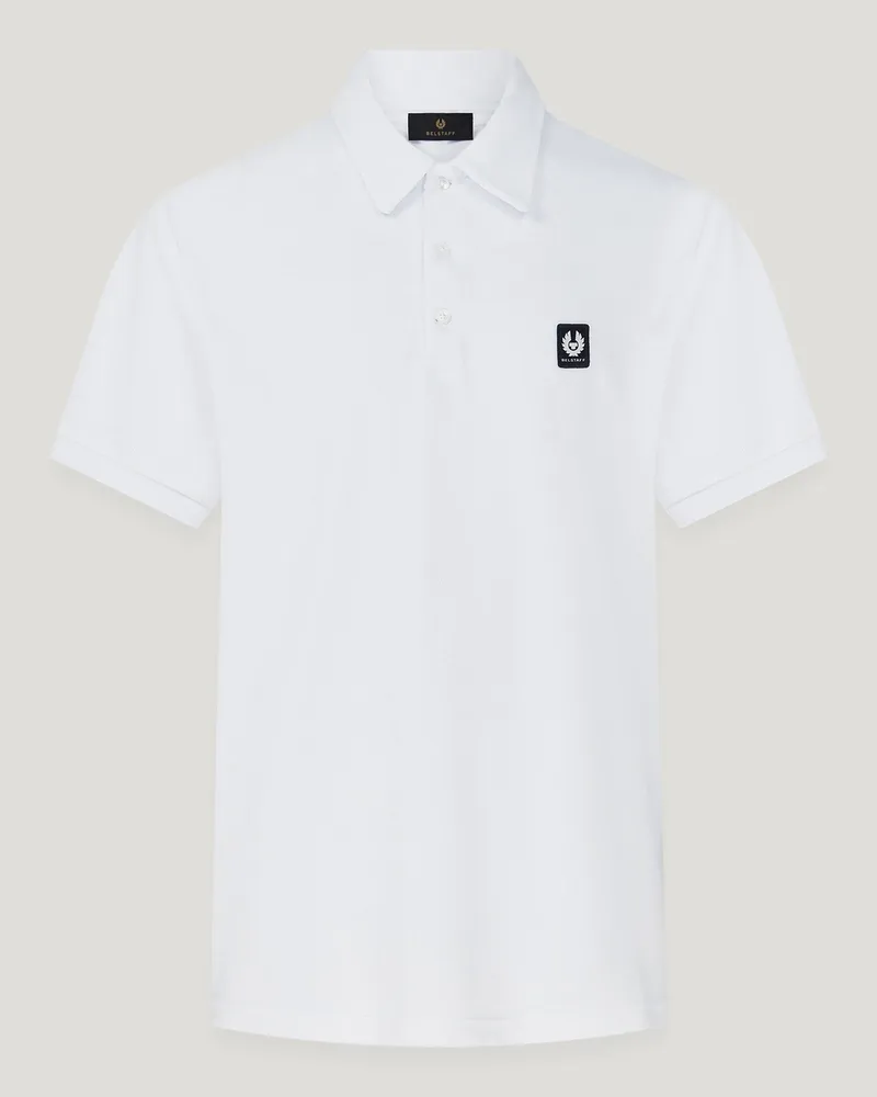 Belstaff Tether Polohemd für Herren Towelling Weiß Weiß