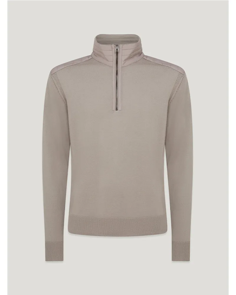 Belstaff Kilmington Troyer für Herren Merino Wool Bimssteingrau Bimssteingrau